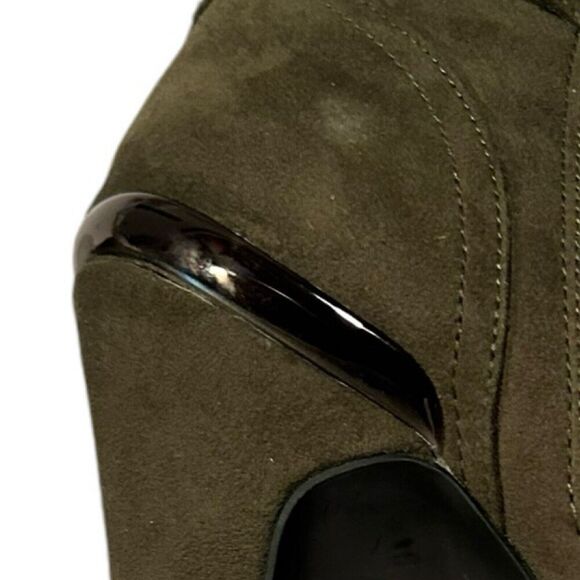 NIB GBG GUESS Green Stiletto Platform Booties Deeka Size 9M - Picture 12 of 15